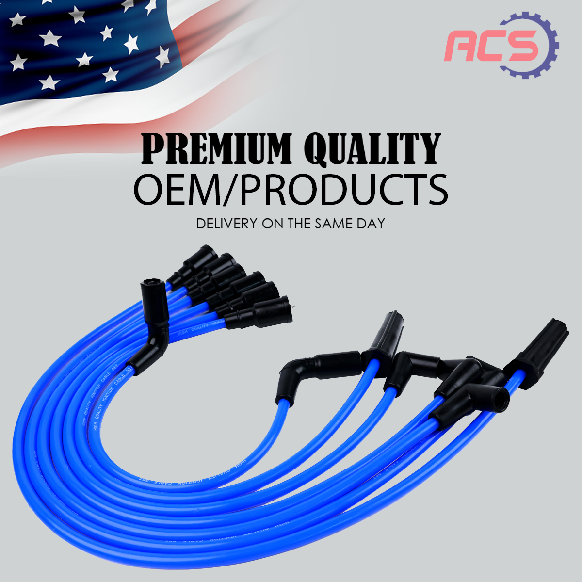 High Performance 8MM Spark Plug Wires Set OEM for Chevy GMC Vortec 4.3L V6 32833