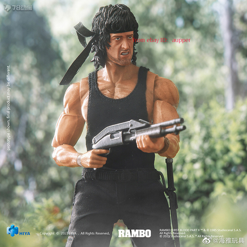 Perfect Hiya Toys First Blood 2 Rambo 1/12 Action Figure New Toy