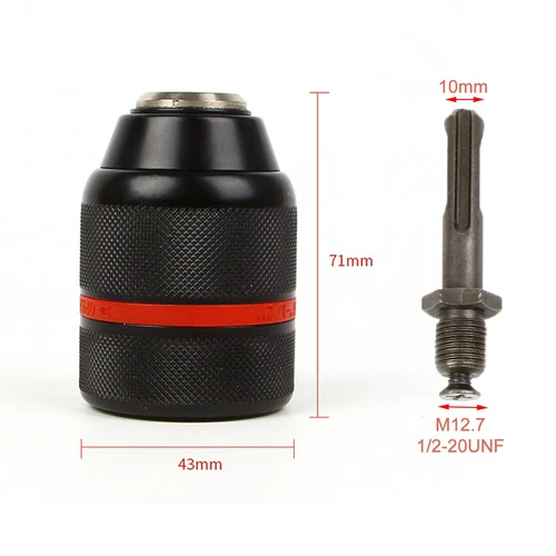 Bohrfutter Profi Metal Schnellspann SDS Plus Adapter für Bohrmaschine Ø1.5-13mm - Bild 4 von 11