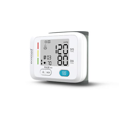 ecomed BW-83E Handgelenk-Blutdruckmessgerät für Blutdruck und Pulsmessung