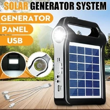 Portable Power Station Solar Generator Panel Power Bank Outlet Camping Emergency