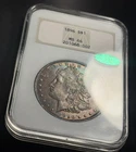 1896 Morgan Silver Dollar — NGC MS64 CAC ✅ Fatty Gold Holder — Rainbow Toned 🌈