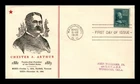 US COVER CHESTER A ARTHUR PRESIDENTIAL SERIES FDC SCOTT 826 LINPRINT CACHET