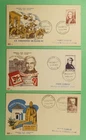 DR WHO 1953 FRANCE 3 FDC PORTRAIT PAC CACHET R71662