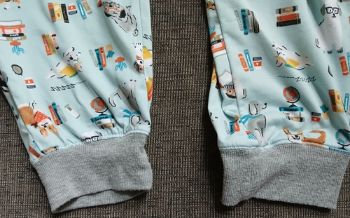 Cuddl Duds blue Women's long sleeve cuffed drawstring pajama set dogs large - Picture 3 of 8