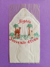 handkerchief ALGERIA - Souvenir d'ORAN 1948-49 Oasis camel