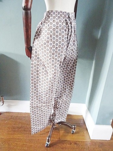 Vintage Mens Pajamas 1970s Keynote Green Mustard Geometric Patterned Unworn XL - Picture 10 of 23