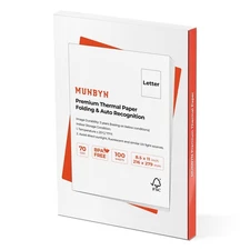 Thermal Printer Paper 8.5 x 11 Inch, Single Sheet Non-Continuous, US Letter S...