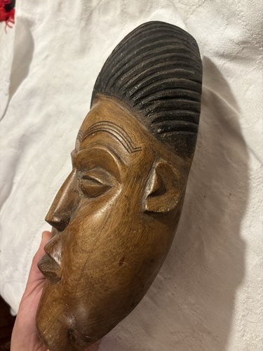 HISTORIC NORTHERN RHODESIA LG PRIMITIVE ANTIQUE AFRICAN CARVED WOODEN MASK NR - Picture 7 of 13
