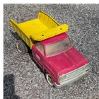 Tonka Vintage Pressed Steel Dump Truck Red Yellow Construction Toy Collectible