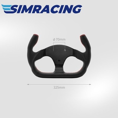 Simagic P-325C 12.8'' Real Leather Cut Top Sim Racing Steering Wheel for GT Pro