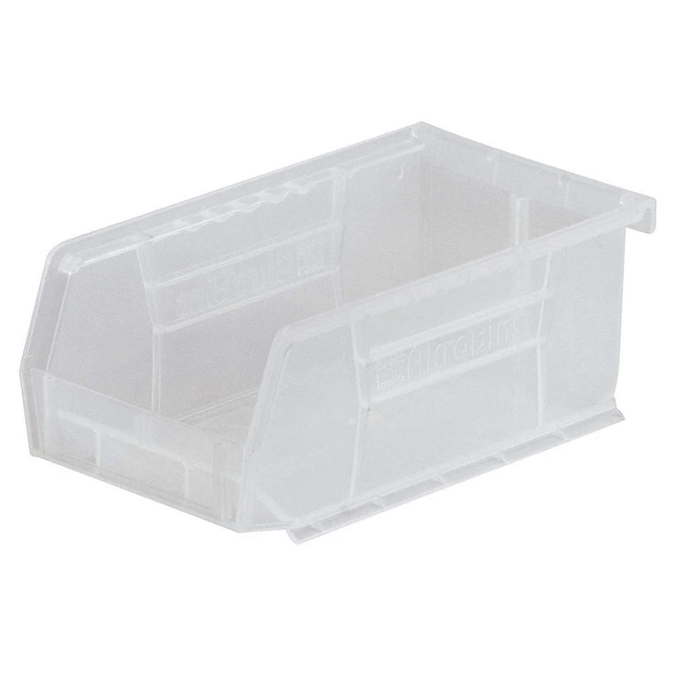AKRO-MILS 30220SCLAR Hang and Stack Bin,Clear,Plastic,3 in 4KER3