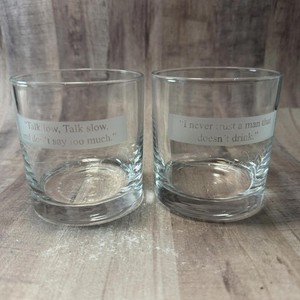 Set of 2 John Wayne Quote Rolf Glass Whiskey On The Rocks 11oz.