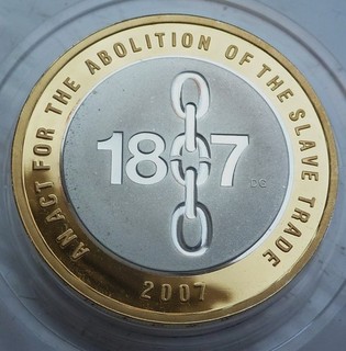 2007 Silver Proof £2 ABOLITION OF SLAVERY excellent scarce coin