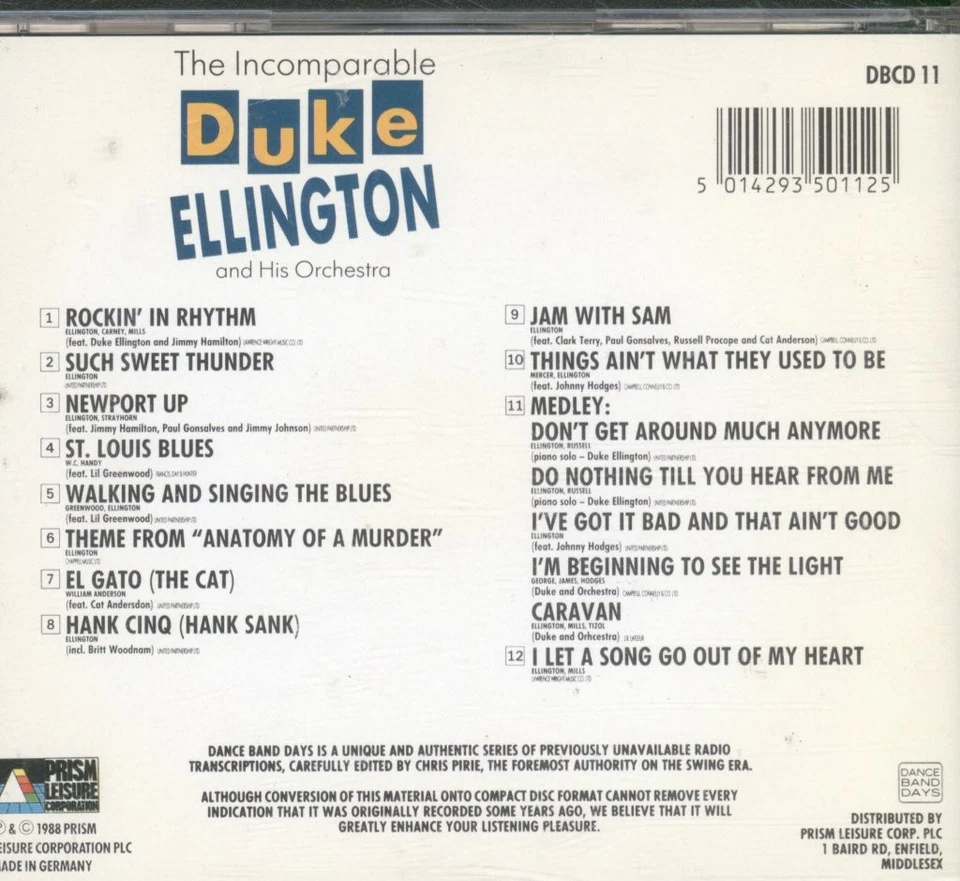 Duke Ellington and His Orchestra Incomparable Duke Ellington and His Orchestra - Bild 2 von 3