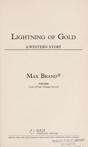 Lightning of Gold: A Western Story (Five Star Western Series), Brand, Max, Good - Image 1 of 1