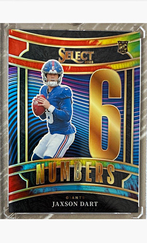 Jaxson Dart [Tie-Dye Prizm] #16 2025 Panini Select Numbers card