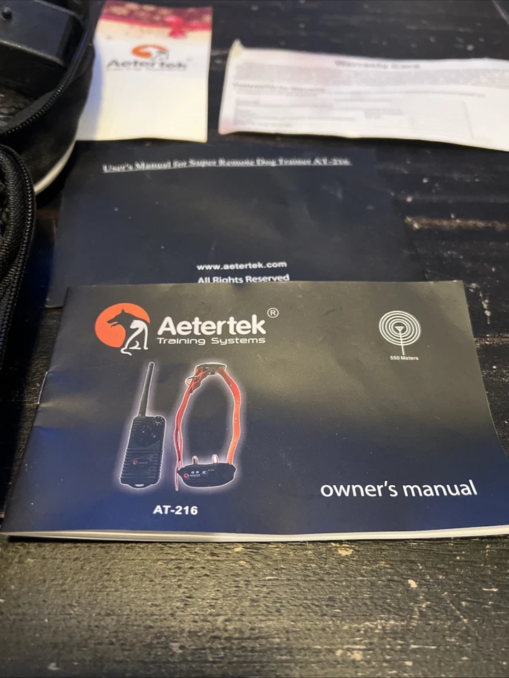Two (2) Aetertek AT-216 Dog Shock Training Collar & Remote Waterproof - Tested - Image 2 of 4
