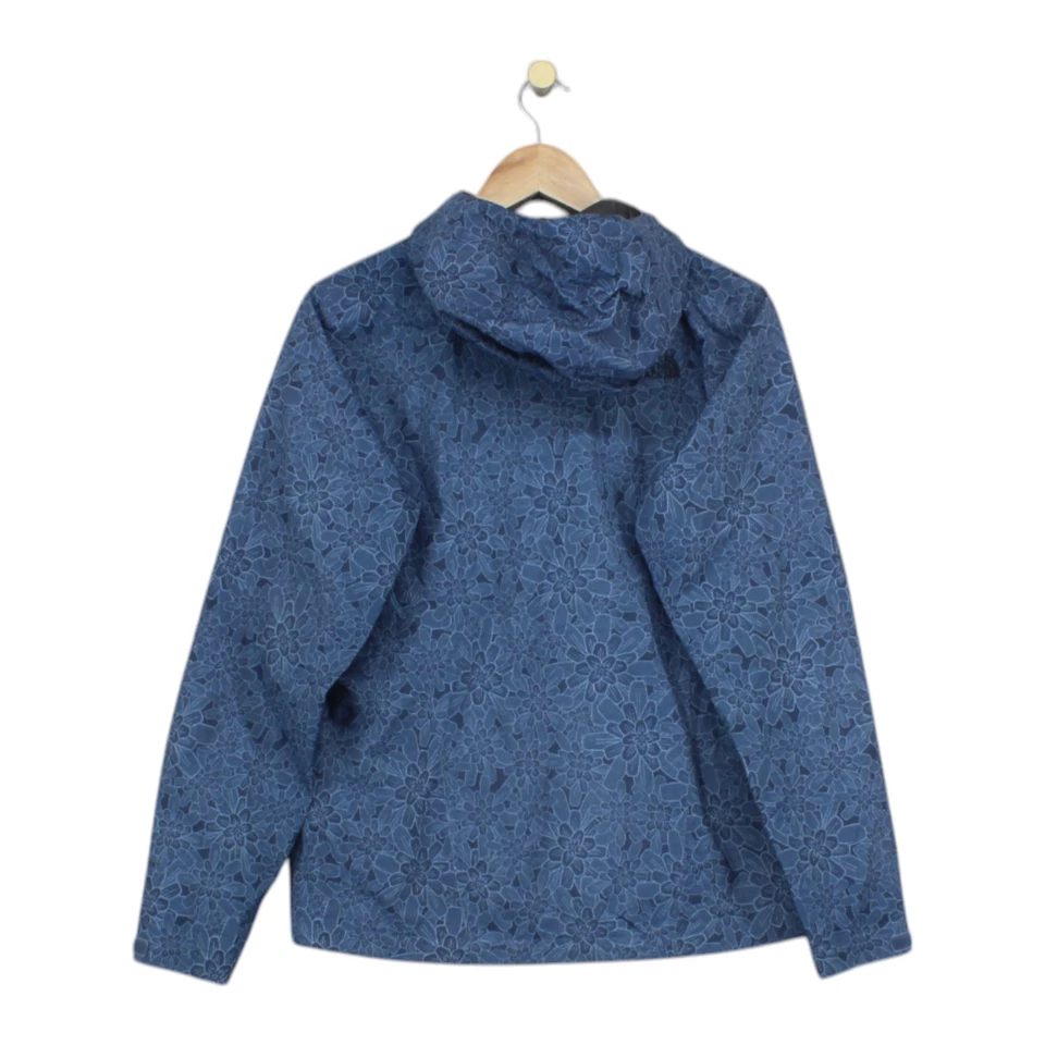 North Face Dryvent Jacket Womens Size S Blue Patterned Lightweight Rain Coat - Image 2 of 4