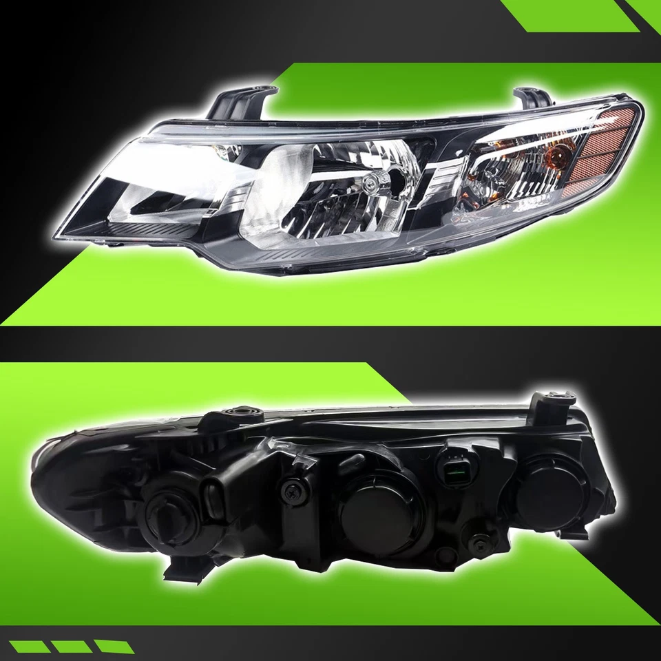 Faros halógenos negros para Kia Forte 2010-2013 faros lado conductor y pasajero Foto 3 de 4