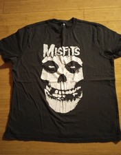 THE MISFITS Official Black XL Shirt Classic Logo Punk Rock Hardcore Horror Movie