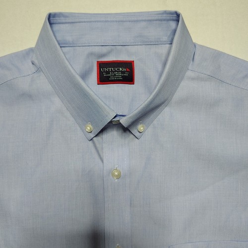 UNTUCKIT Hillside Select Wrinkle Free Relaxed Fit Cotton Men's Button Up Size XL