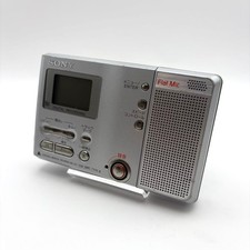 SONY MZ-B10 MiniDisc Recorder MDLP Built-in Mic Tested Working Silver from JAPAN