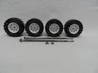 1970s Tonka Set of 4 XR-101 Tires Wheels & Axles From Rescue Ambulance