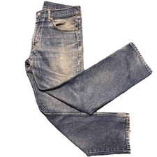 Vintage Levis Jeans Mens 32x30 Blue 90s Distressed USA Pants 505 Baggy Y2K