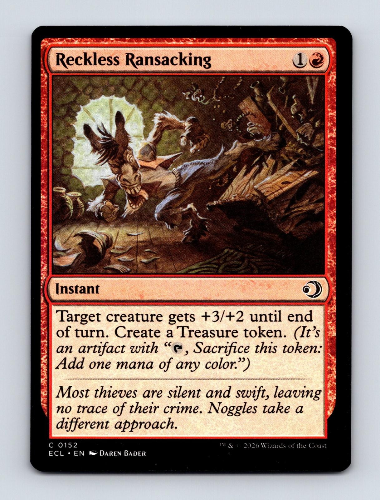 RECKLESS RANSACKING 152 COMMON LORWYN ECLIPSED MAGIC: THE GATHERING LP