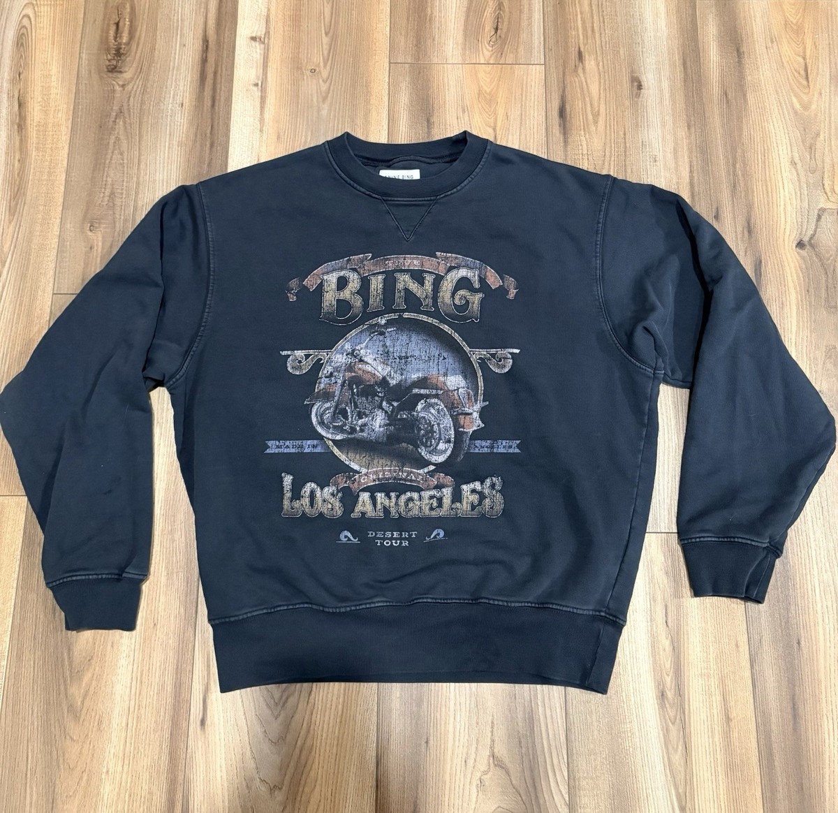 Anine Bing Graphic Sweatshirt Crewneck Motorcycle Desert Tour