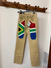 Jeans Jeckerson originali beige con patch bandiera Sudafrica – ottime condizioni