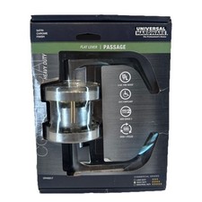 Universal Hardware Heavy Duty Commercial Passage Flat Lever Satin Chrome UH40017