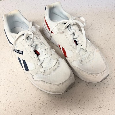 Reebok Royal Glide Ripple Sneakers White Red Blue Men s 12 VGUC b15