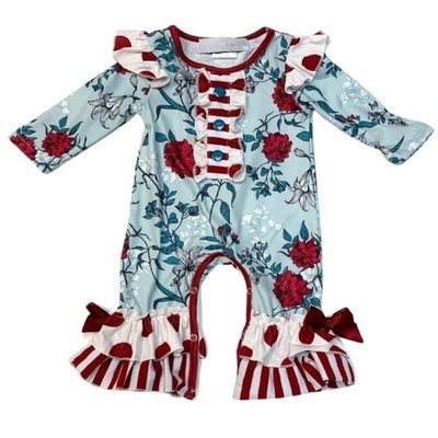 toddler girls  Ooh La Llama  Flowery Outfit Sizes 3-6 Months