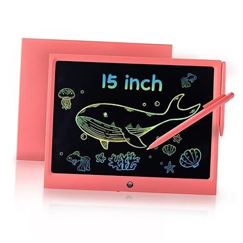 LCD Writing Tablet Doodle Board, 15 inch Colorful Drawing Tablet Writing Pad