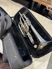 1959 H Selmer Paris K-MODIFIED Silver Plated Cornet w/Case nice original shape