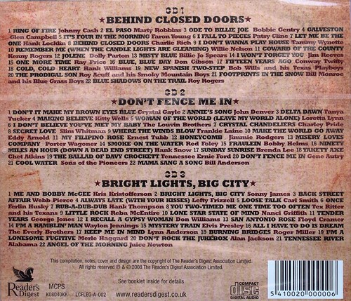 Various Artists ALL TIME COUNTRY FAVOURITES LEGENDS (CD) - Foto 2 di 2