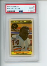 1979 Stop 'N' Go Walter Payton #6 NFL 3-D Football Stars Chicago Bears PSA 8