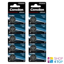 10 CAMELION Cr2025 Batteries Lithium 150Mah 3V Button Dl2025 5Bl Exp 2033 Ne