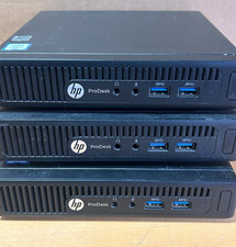 Lot of 3 Preowned HP ProDesk 400 G2 Mini PC Intel i5 No AC Power Adapter Charger