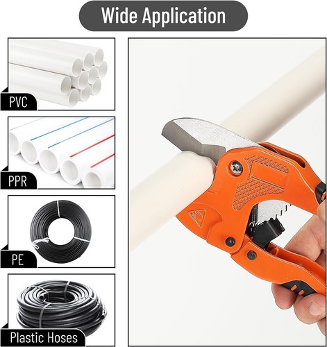 Compact PVC Ratcheting Pipe Cutter Set with Mini Tube Cutter - Effortless Cuts - Picture 6 of 11