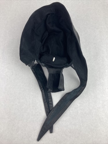 Black Leather Skull Cap Motorcycle 75 Print 8" tie in back - Picture 3 of 6