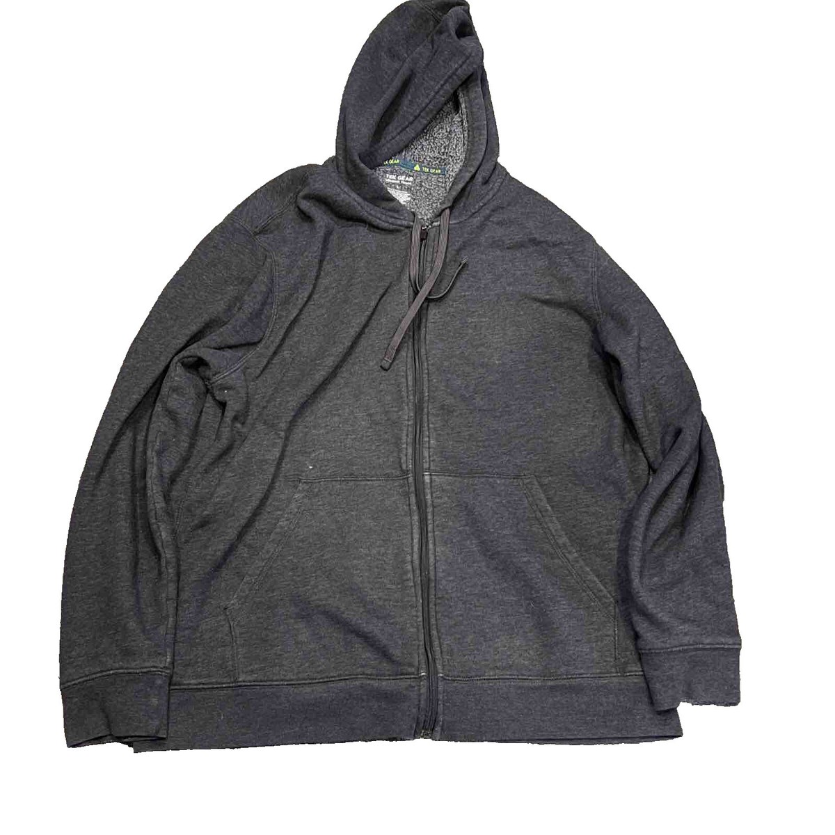 あああ Tek Gear Men's Ultra Soft Size Large Fleece Hoodie Color Dark Grey