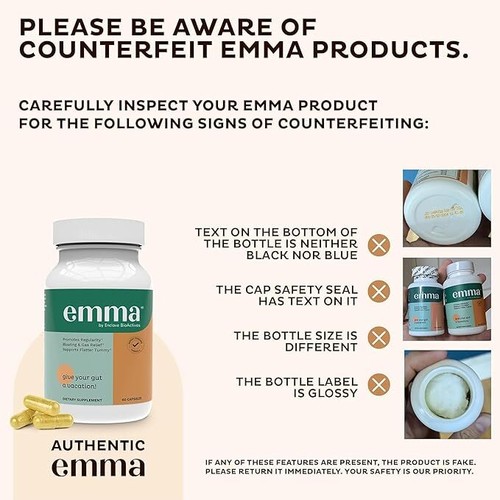 Emma Relief Supplement Konsciens Keto für Darmblähungen 60 Kapseln Ablaufdatum 2027 NEU! - Bild 2 von 11