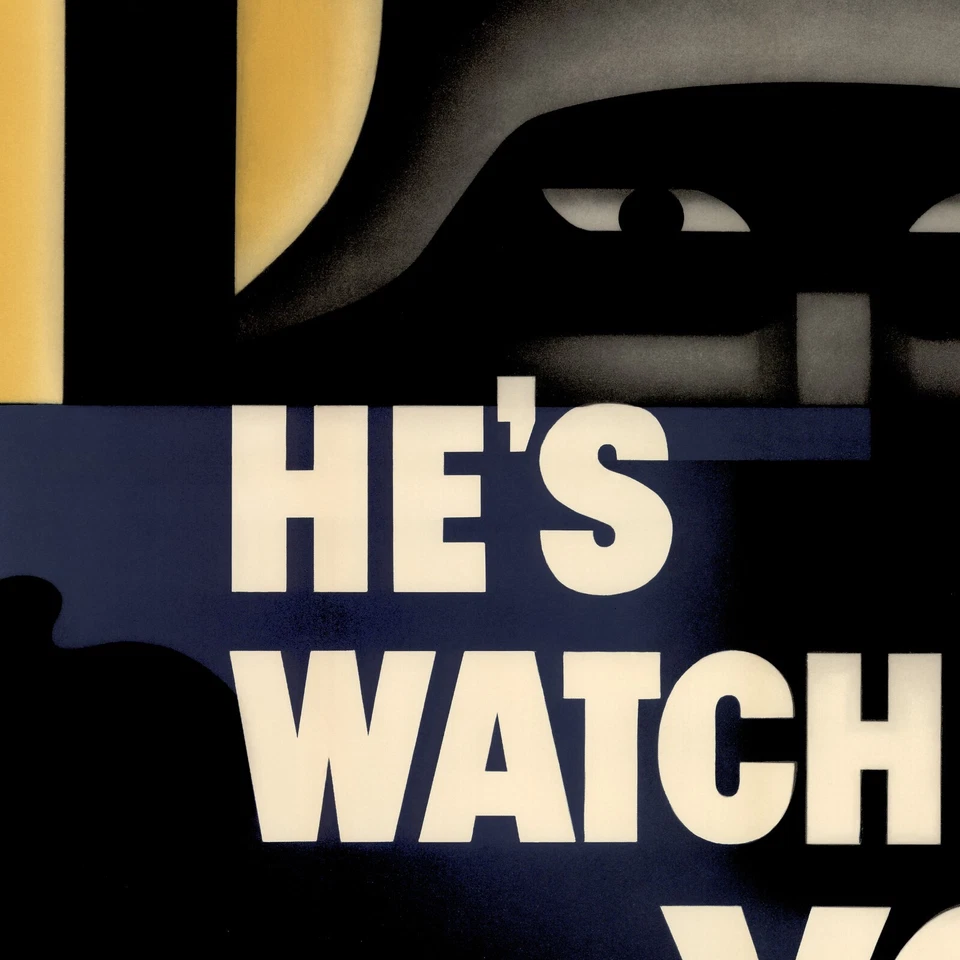 1942 He's Watching You Propaganda Poster Print, Anti-Fascist WW2 World War 2 II - Image 2 of 2