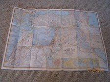 VINTAGE LANDS OF THE BIBLE TODAY HUGE MAP National Geographic December 1967