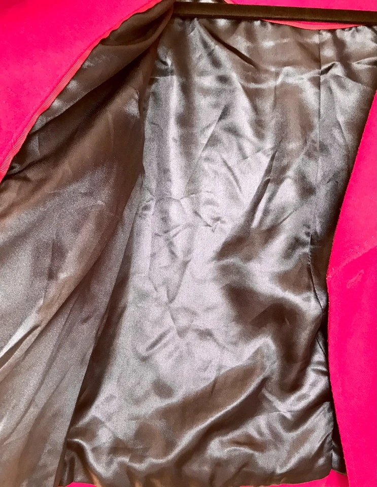 Chaqueta Abrigo Merona Mezcla Madera Guisante Magenta Baya Rosa Rojo Mujer Talla S Usada en Excelente Condición Foto 3 de 4