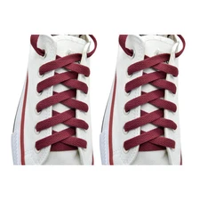 2 Pairs Flat 27,36,45,54.63" Athletic Sports Sneaker Burgundy Shoelace Strings 