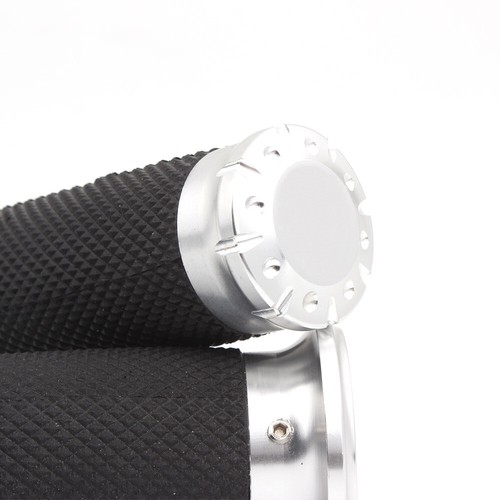 For VRSC XL XR Dyna Softail 96+ 1" Rubber Hand Grip Handle Bar Throttle Grip - Picture 4 of 11